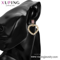 E-716 xuping último diseño en forma de corazón sintético zircon moda damas pendientes de gota